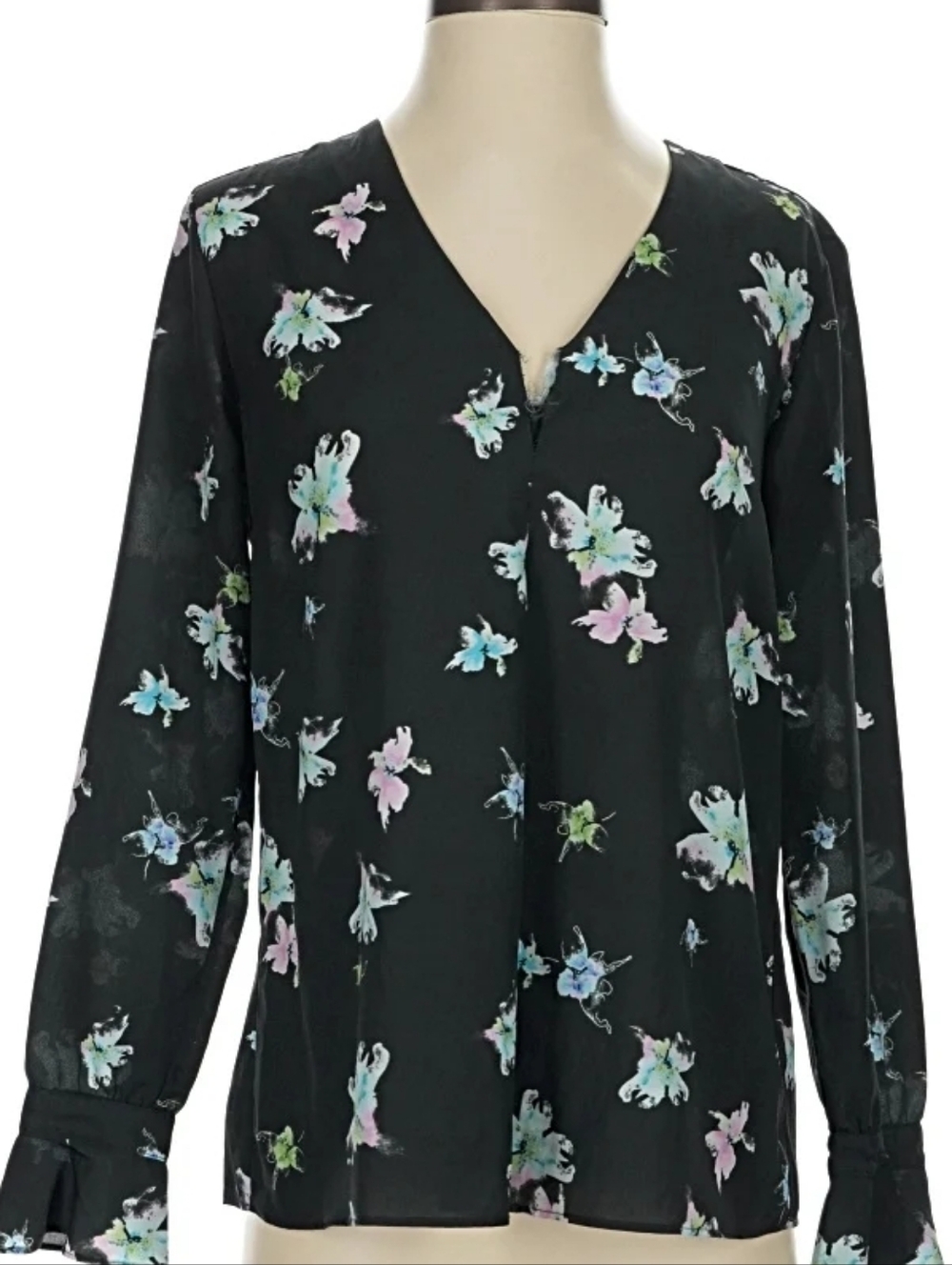 Banana Republic Black Floral Blouse